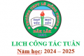 Lịch công tác tuần 26, năm học 2024 – 2025