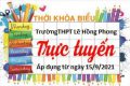 Thời khóa biểu dạy học trực tuyến năm học 2021 – 2022 (áp dụng từ ngày 15/9/2021)