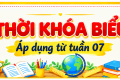 Thời khóa biêu từ tuần 07 năm học 2026 – 2027