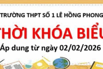 Thời khóa biểu áp dụng từ tuần 22 năm học 2025 – 2026